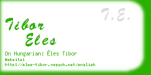 tibor eles business card